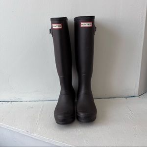 Hunter original tall brown boots